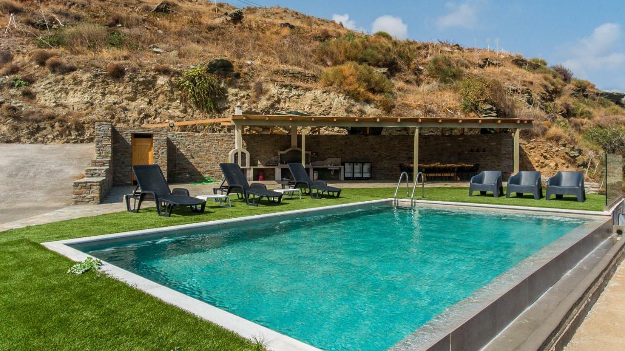 Anastasis Luxury Villa Andros With Heated Pool Sineti Exterior photo